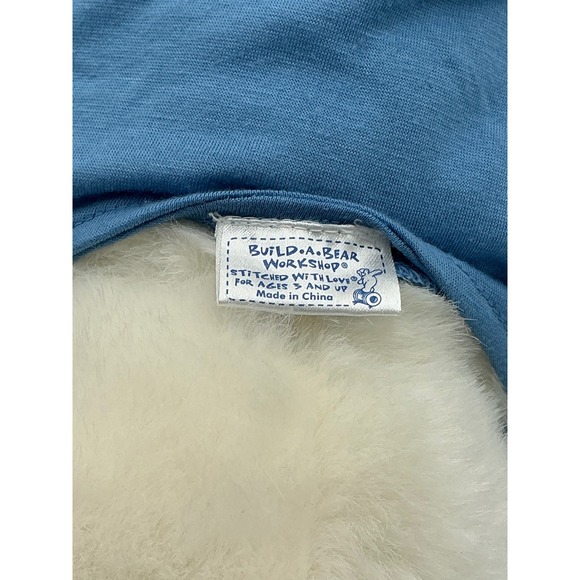 Build a Bear Cream White Teddy Bear Lilac Bows Blue Summer Top Corduroy Skirt - Picture 7 of 8